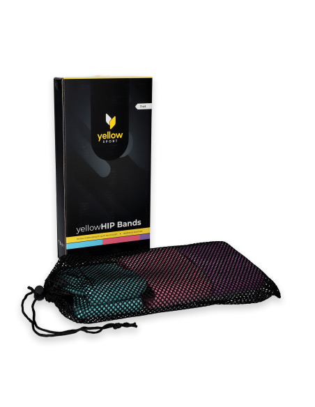 Tekstilinių gumų-kilpų komplektas Yellow (3 vnt.)