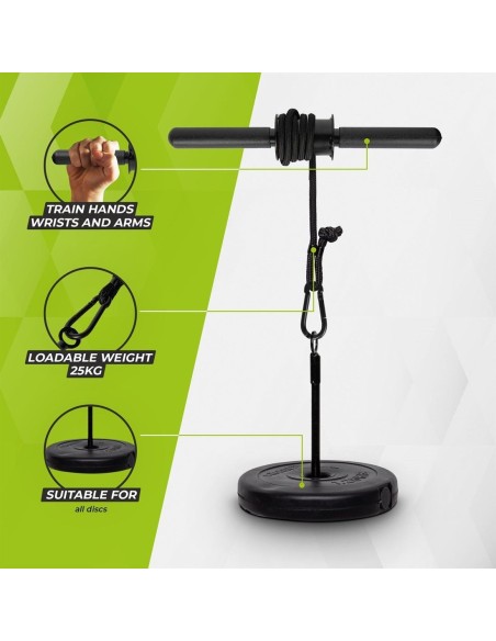 Riešo treniruoklis VIRTUFIT "PRO WRIST ROLLER"