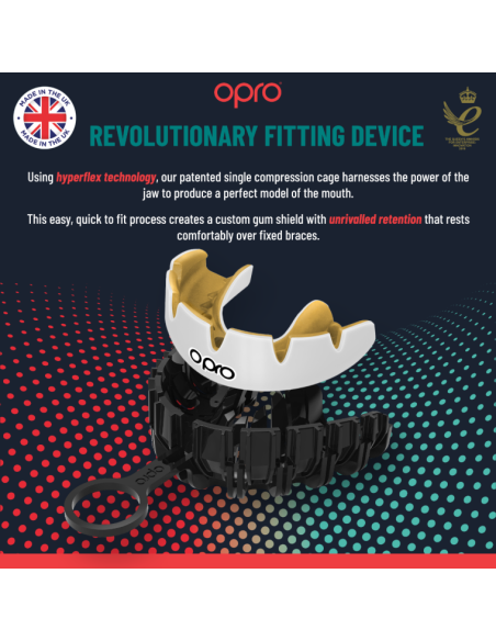 Dantų apsauga OPRO GOLD BRACES ADULT 10+ (juoda)