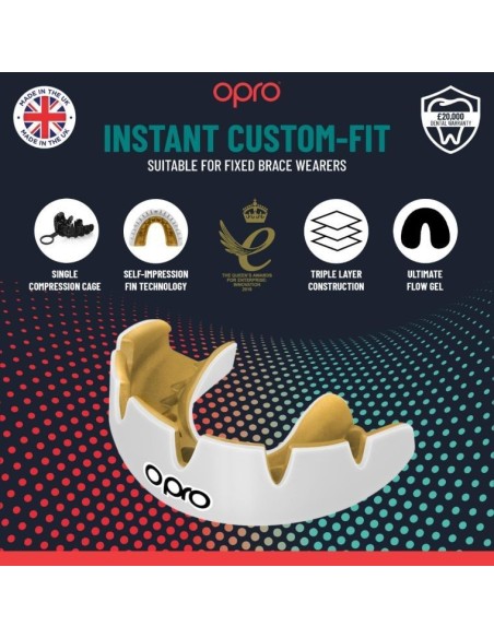 Dantų apsauga OPRO GOLD BRACES ADULT 10+ (juoda)