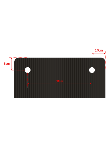 Exercise mat YellowSport NBR (183X61X1.5 CM) with holes