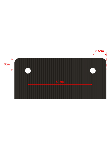 Exercise mat YellowSport NBR (183X61X1.5 CM) with holes
