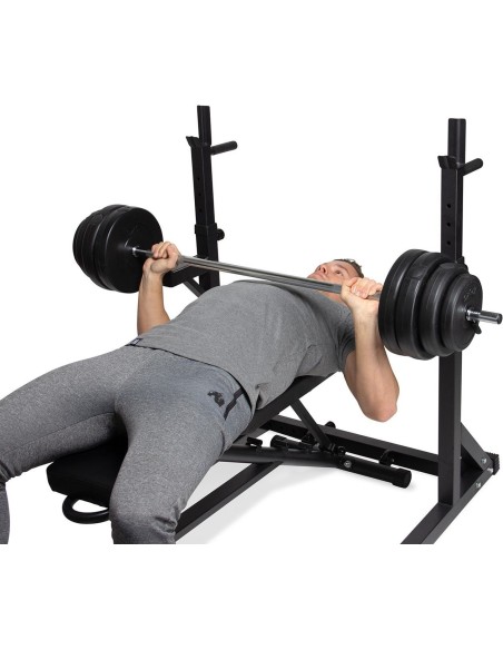 Reguliuojamas štangos spaudimo ir pritūpimų stovas VIRTUFIT "Adjustable Squat Rack"
