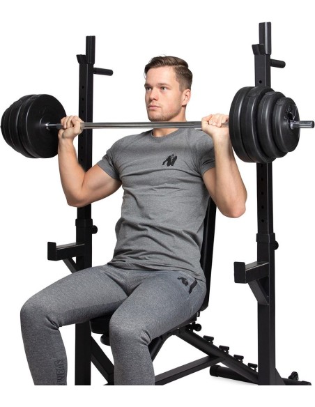 Reguliuojamas štangos spaudimo ir pritūpimų stovas VIRTUFIT "Adjustable Squat Rack"