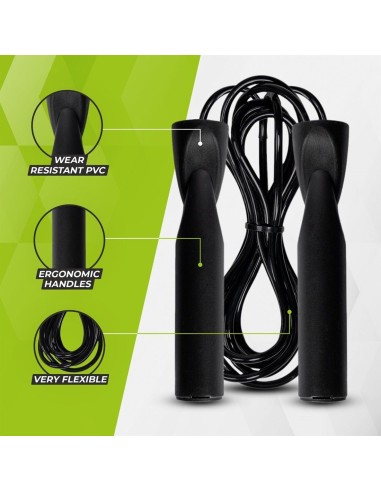 Rubber jumping rope with bearings VIRTUFIT