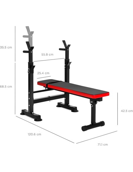 Adjustable barbell bench Pure2improve