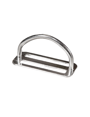 Stainless steel belt ring DIRZONE "D-Ring on Belt Stop" 90°
