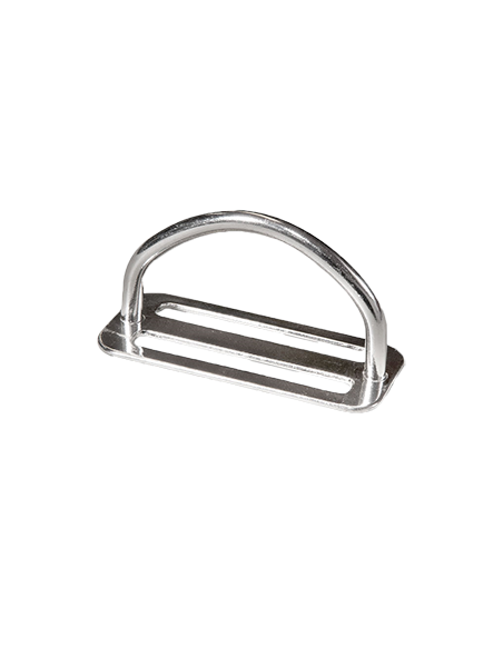 Stainless steel belt ring DIRZONE "D-Ring on Belt Stop" 90°