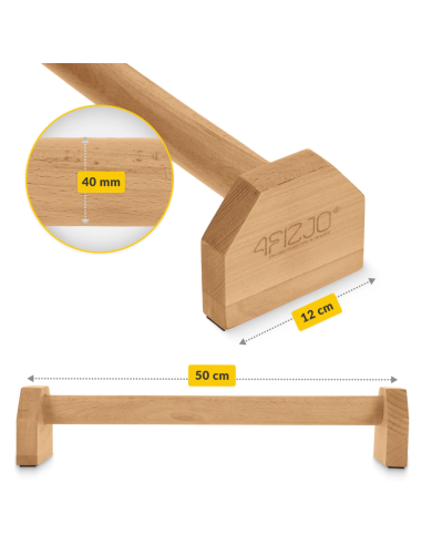 Medinės atsispaudimų rankenos 4FIZJO (pora)