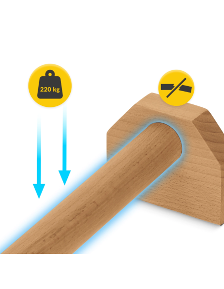 Medinės atsispaudimų rankenos 4FIZJO (pora)