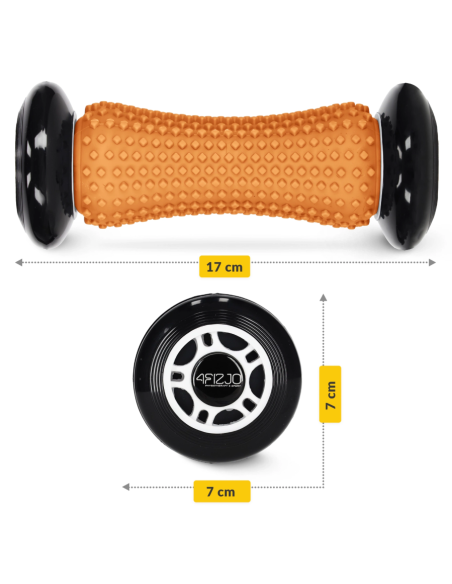 Masažinis volelis pėdoms 4FIZJO "SPIKE ROLLER"