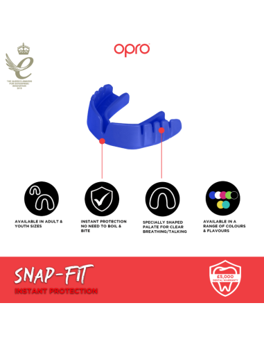 "OPRO" dantų apsauga Snap-Fit Adult - Jet Black