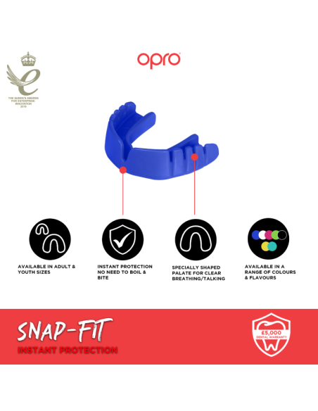 "OPRO" dantų apsauga Snap-Fit Adult - Jet Black