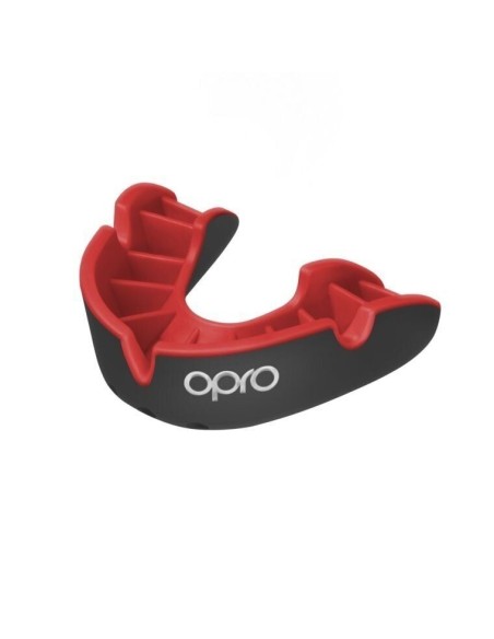 "OPRO" dantų apsauga Self-Fit Silver - Black/Red
