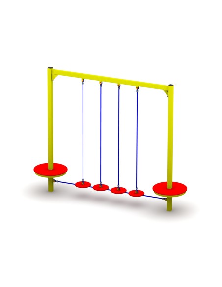 Most linowy z talerzykami