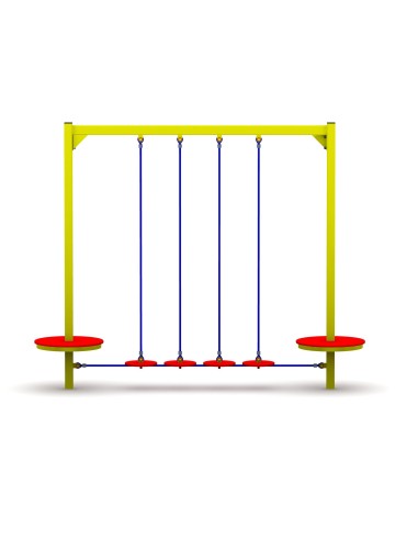 Most linowy z talerzykami