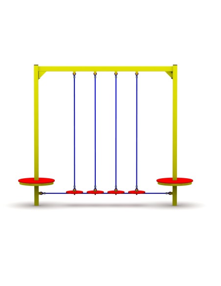 Most linowy z talerzykami