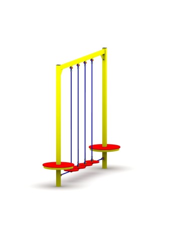 Most linowy z talerzykami