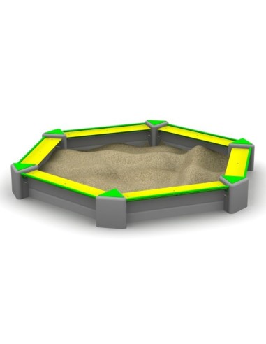 Piaskownica modułowa sześciokątna