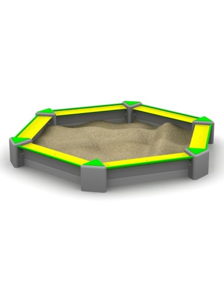 Piaskownica modułowa sześciokątna