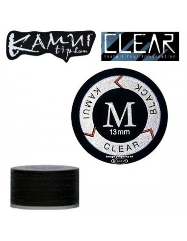 Biliardo lazdos antgalis Kamui Clear Black Soft 13mm