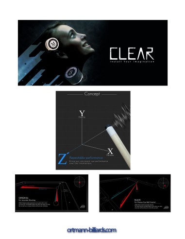 Biliardo lazdos antgalis Kamui Clear Black Soft 13mm
