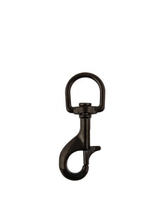 Stainless steel carabiner D type 88mm black