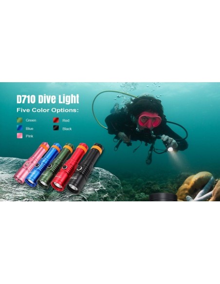 Flashlight OrcaTorch "D710" (3000 Lumen) 2pcs 21700 5000mA