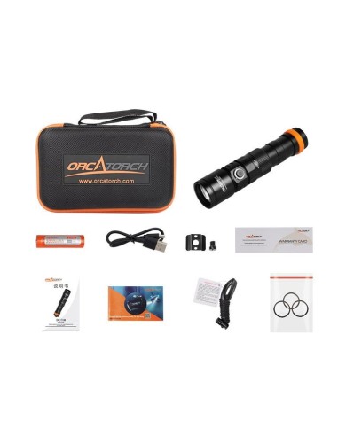 Šviestuvas OrcaTorch  "DC710" (3000 Lumen) 1pcs 21700 5000mA
