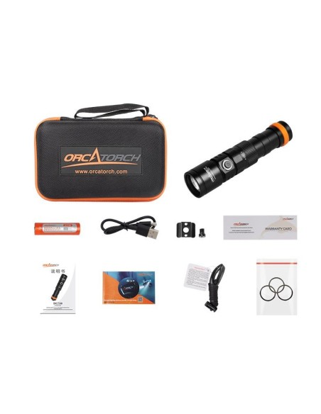 Šviestuvas OrcaTorch  "DC710" (3000 Lumen) 1pcs 21700 5000mA