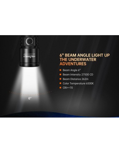 Šviestuvas OrcaTorch  "DC710" (3000 Lumen) 1pcs 21700 5000mA