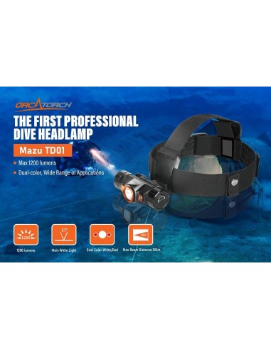 Šviestuvas OrcaTorch  "Mazu TD01" (1200 Lumen)