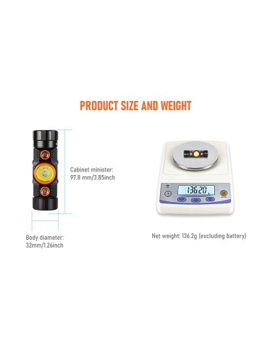 Šviestuvas OrcaTorch  "Mazu TD01" (1200 Lumen)