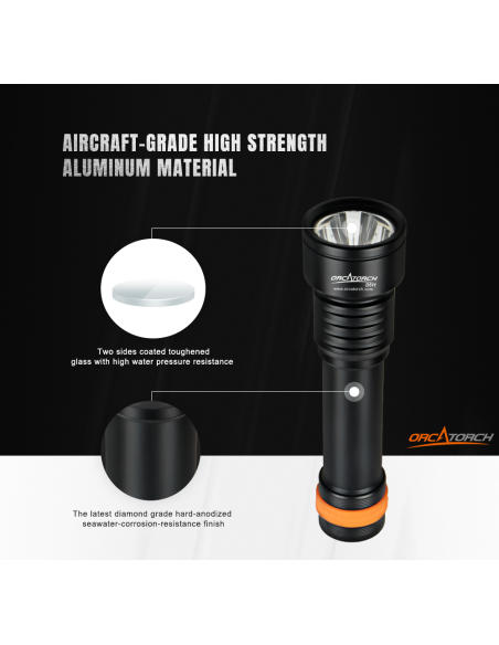 OrcaTorch "D511" Flashlight (2200 Lumen)