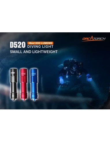 OrcaTorch "D520" Flashlight (1000 Lumen)