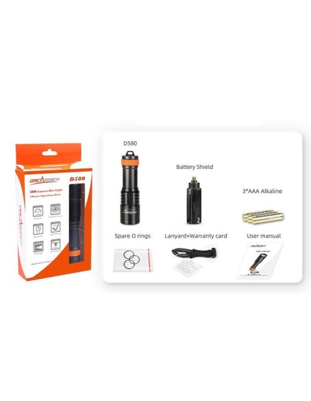 OrcaTorch "D580" Flashlight (530 Lumens)
