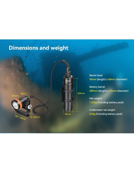 Šviestuvas OrcaTorch  "D630" (4600 Lumens)