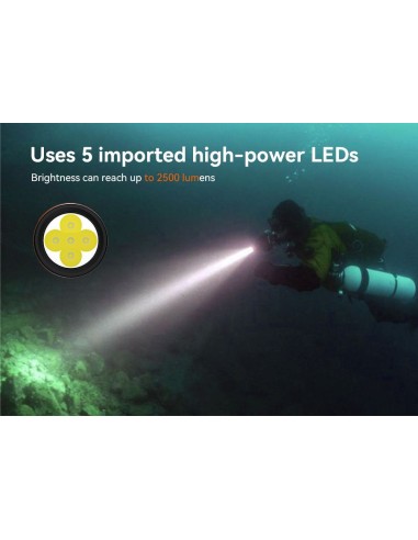OrcaTorch "D850" Flashlight (2500 Lumens)