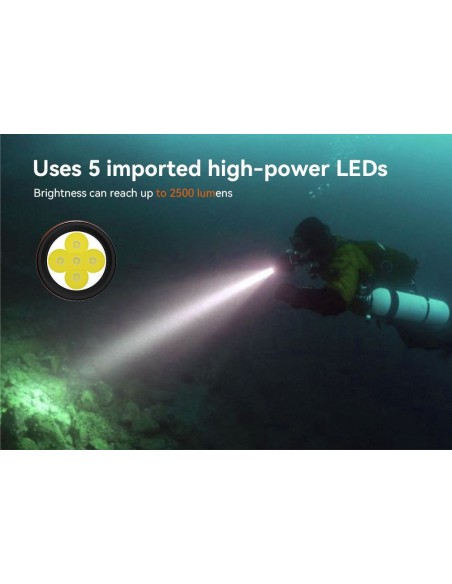 OrcaTorch "D850" Flashlight (2500 Lumens)