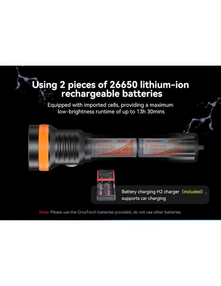 Фонарь OrcaTorch "D850" (2500 люмен)