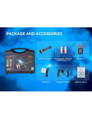 Šviestuvas OrcaTorch  "D850" (2500 Lumens)