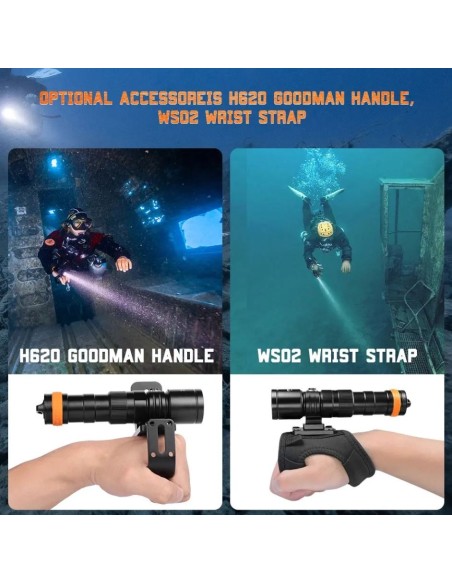 Flashlight OrcaTorch "D710" (3000 Lumen) 2pcs 21700 5000mA