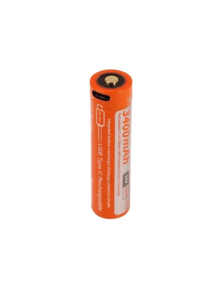 Įkraunama USB-C baterija Orcatorch 18650  3400 mAh