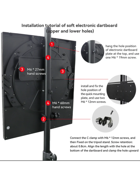 Pastatomas smiginio taikinio stovas BULLET