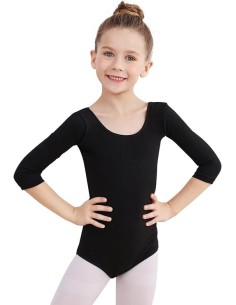 Gymnastics leotard with 3/4 sleeves