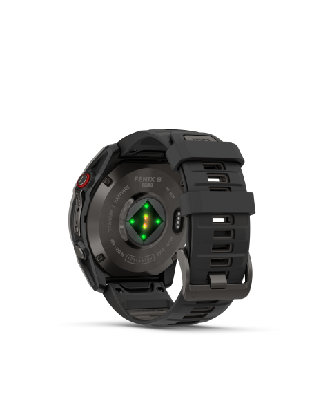 Fēnix® 8 Pro – 51 mm, AMOLED Sapphire, Pilkos anglies spalvos DLC titanas