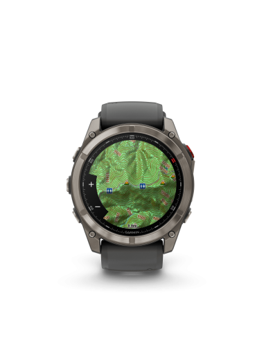 Fēnix® 8 Pro – 51 mm, AMOLED Sapphire, titanas su grafito spalvos / juodu silikoniniu dirželiu
