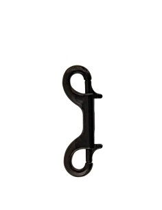Stainless steel carabiner Double 115mm black