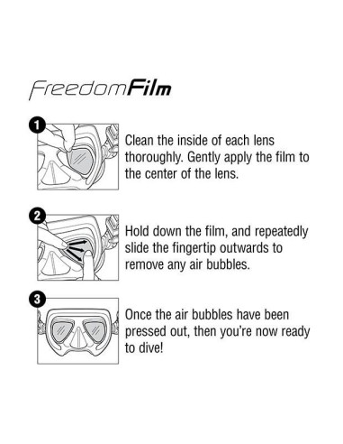 Anti-fog film TUSA Freedom TA 0803 (2 glasses)