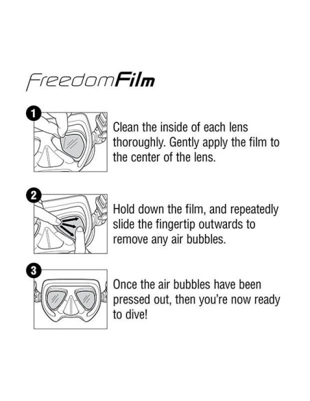 Anti-fog film TUSA Freedom TA 0803 (2 glasses)